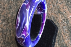 Blue & Purple Swirls Acrylic Bracelet