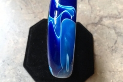 Light & Dark Blue Swirls Acrylic Bracelet