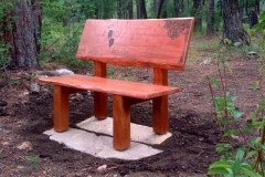 Outdoor Wood Bench w/ Engraving