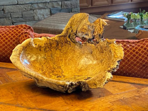 Natural Carved Maple Bowl